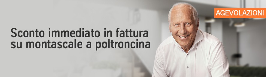 Detrazioini al 75% sui montascale a poltroncina