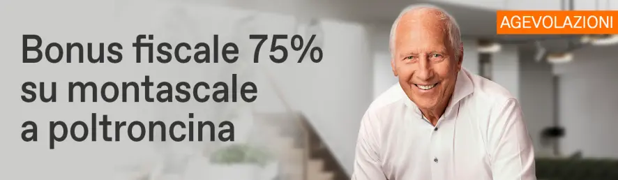 Detrazioini al 75% sui montascale a poltroncina Detrazioini al 75% sui montascale a poltroncina