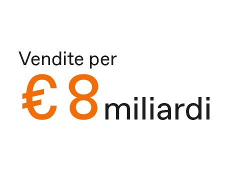 Vendite pe 8 miliardi di euro