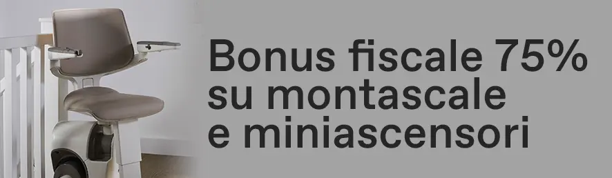 Detrazioini al 75% sui montascale a poltroncina
